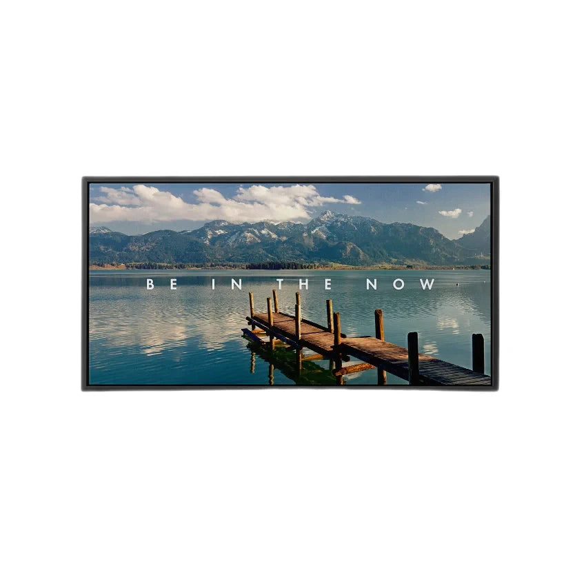 Discover Landscape Canvas Art, Mountains Jetty Sea Landscape Motivational Canvas Artwork, Be in the Now by Original Greattness™ Canvas Wall Art Print