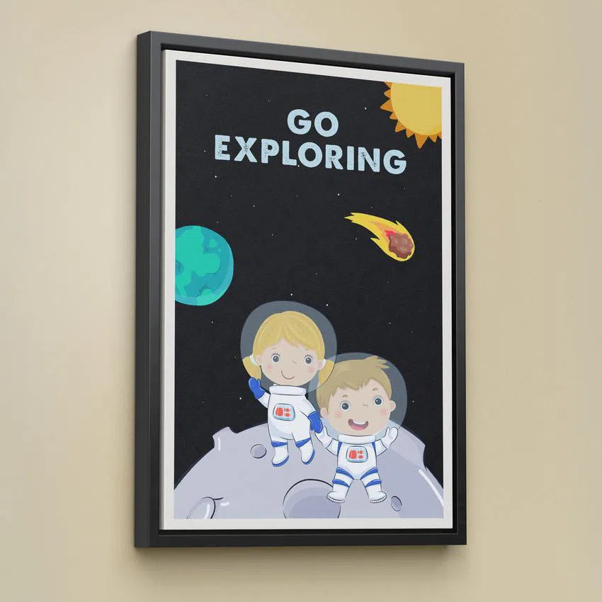 Discover Shop Kids Canvas Art, Go Exploring Kids Canvas Art | Inspirational Kids Canvas Art Prints, GO EXPLORING by Original Greattness™ Canvas Wall Art Print