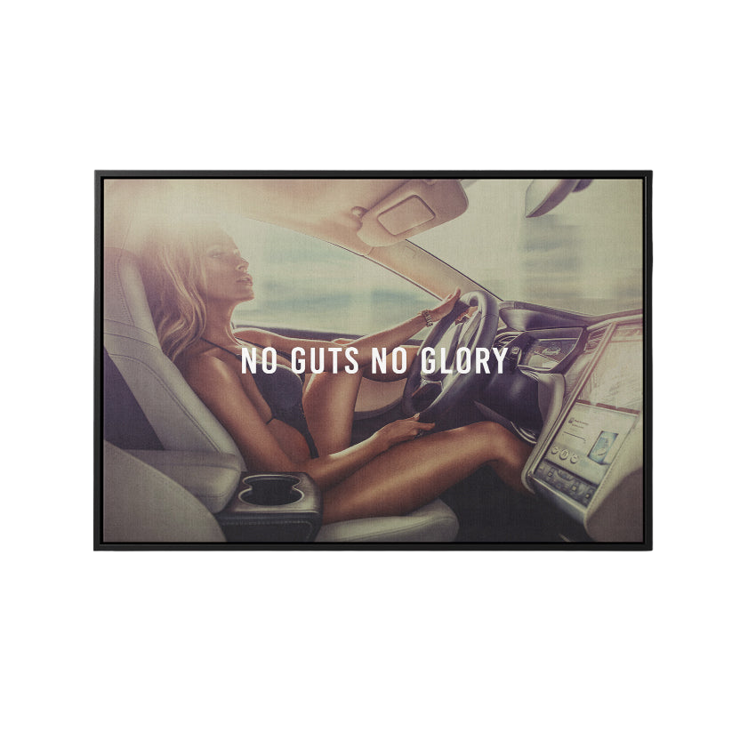 Discover Women Canvas Wall Art, No Guts No Glory, Sexy Women in Tesla Canvas Art, Guts Glory by Original Greattness™ Canvas Wall Art Print