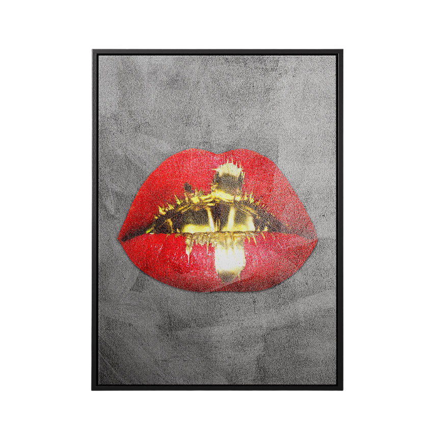 Discover Shop Lips Canvas Art, Gold Red Lips Fashion Canvas Wall Art, Gold Red Lips by Original Greattness™ Canvas Wall Art Print