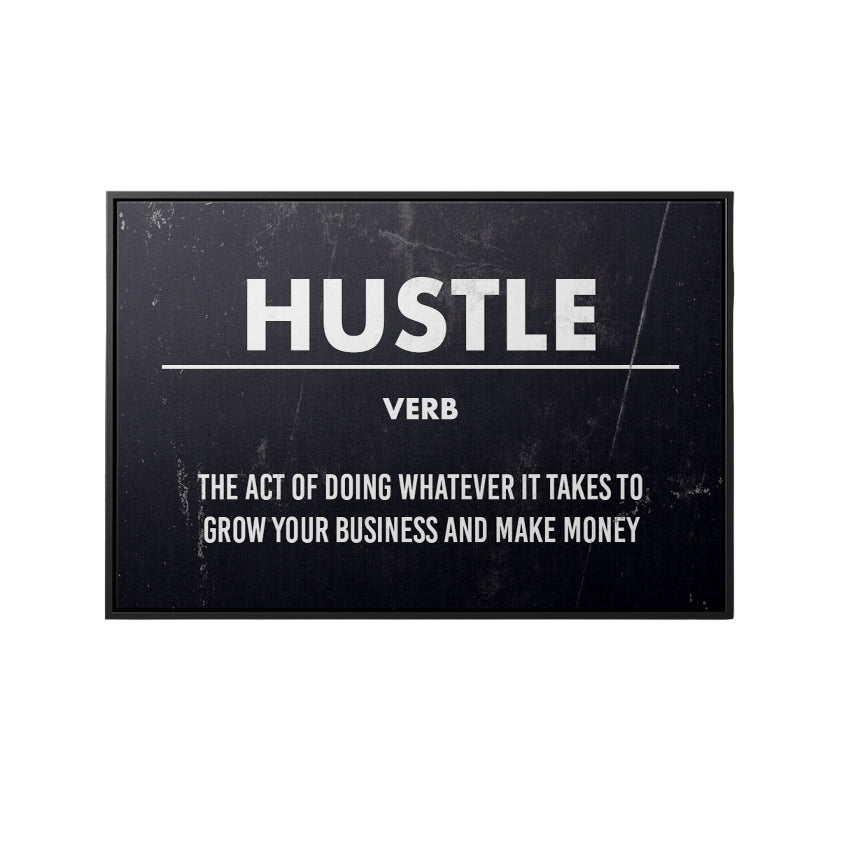 Discover Motivational Hustle Canvas Art, Motivational Definition Hustle Canvas Wall Art, HUSTLE by Original Greattness™ Canvas Wall Art Print