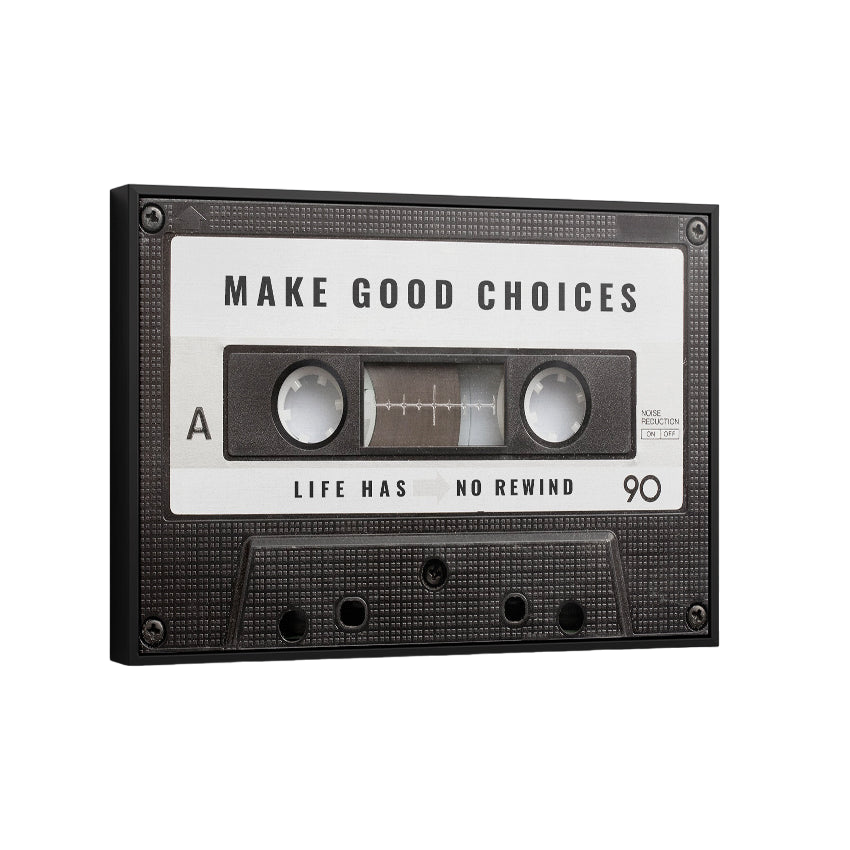 Discover Shop Music Retro Canvas Art, Cassette Music Canvas Wall Art for Home & Office, MAKE GOOD CHOICES CANVAS by Original Greattness™ Canvas Wall Art Print