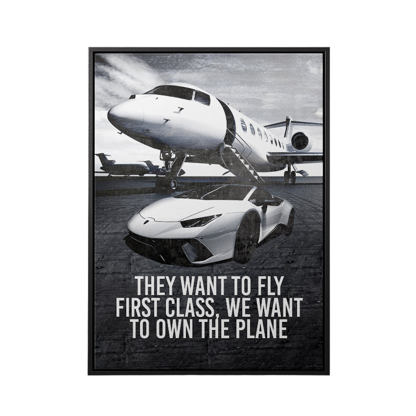 Discover Motivational Private Plane Wall Art, Motivational Wall Art for Office Canvas Print Quote Private Jet Plane Lamborghini, OWN THE PRIVATE PLANE by Original Greattness™ Canvas Wall Art Print