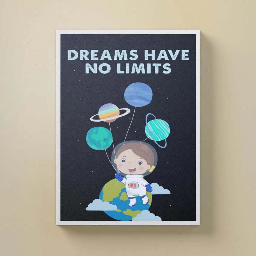 Discover Shop Kids Canvas Art, Dreams Have no Limits Kids Canvas Art | Kids Canvas Pictures Art, DREAMS HAVE NO LIMITS by Original Greattness™ Canvas Wall Art Print