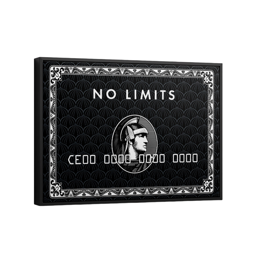 Discover Amex Card Canvas Wall Art, No Limit CEO Credit Card Canvas Wall Art, Motivational, NO LIMIT CREDIT CARD by Original Greattness™ Canvas Wall Art Print