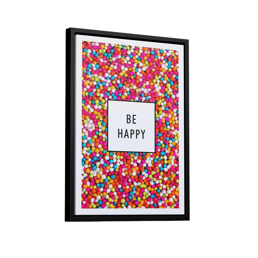 Discover Motivational Canvas Art, Be Happy Women Canvas Art | Motivational Women Canvas Art Prints, BE HAPPY by Original Greattness™ Canvas Wall Art Print