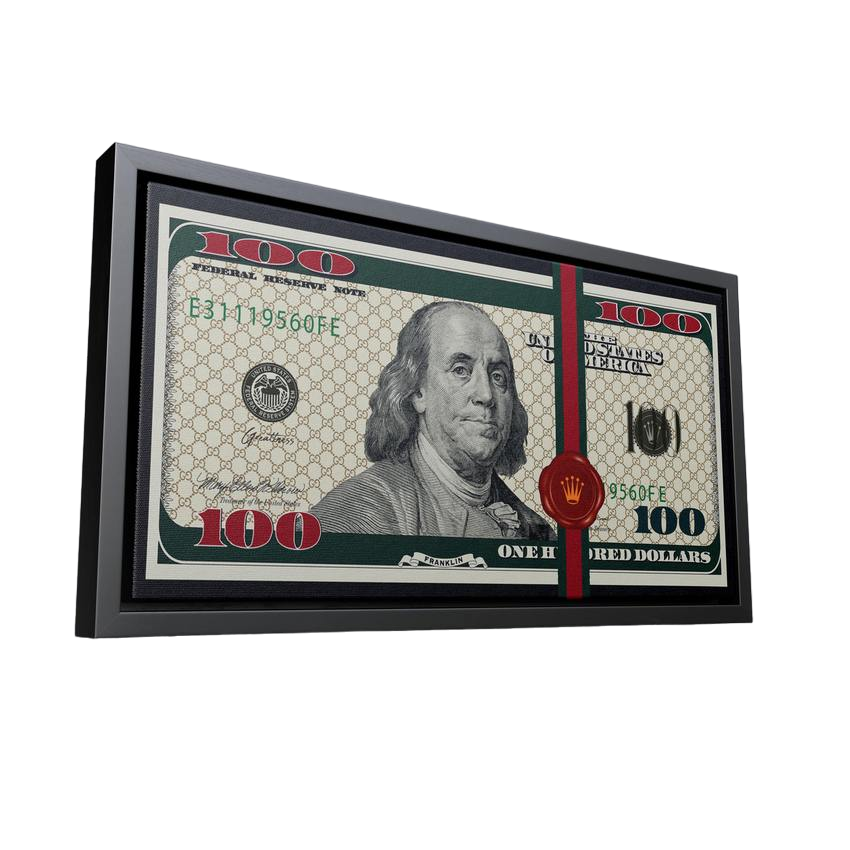 Discover Shop Money Wall Art, Benny Billions Dollar Money Canvas Wall Art, BENNY BILLIONS by Original Greattness™ Canvas Wall Art Print