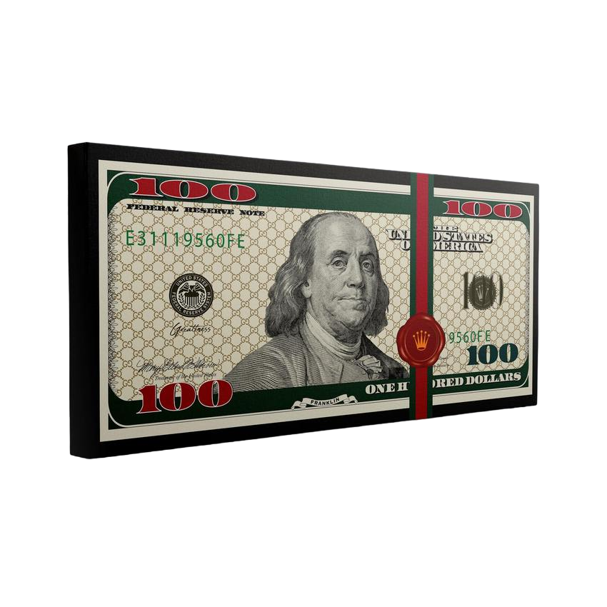 Discover Shop Money Wall Art, Benny Billions Dollar Money Canvas Wall Art, BENNY BILLIONS by Original Greattness™ Canvas Wall Art Print