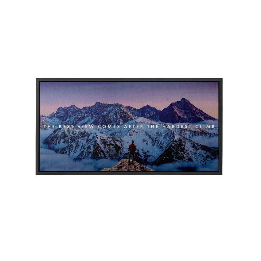 Discover Inspirational Office Wall Art, Hardest Climb, The Climb Motivational Landscape Wall Decor, THE HARDEST CLIMB by Original Greattness™ Canvas Wall Art Print