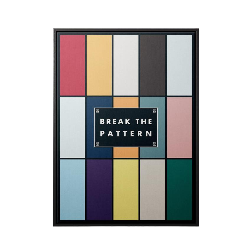 Discover Motivational Office Wall Art, Break the Pattern Canvas Art, BREAK THE PATTERN by Original Greattness™ Canvas Wall Art Print