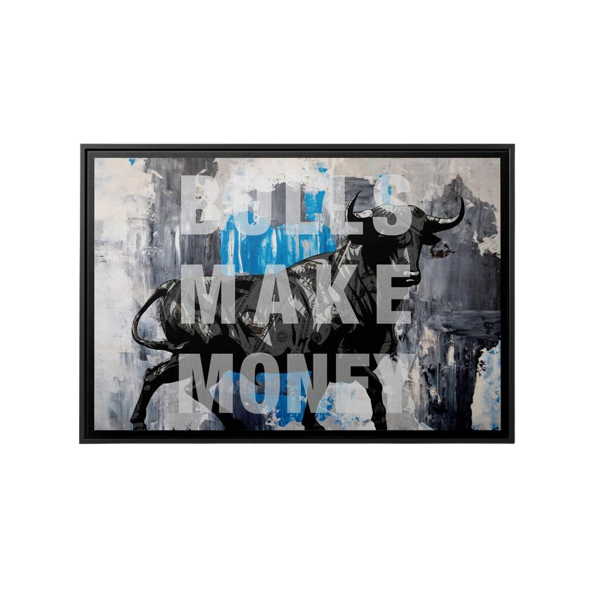 Discover Stock Money Wall Art, Bulls Make Money Canvas Art, BULLS MAKE MONEY by Original Greattness™ Canvas Wall Art Print