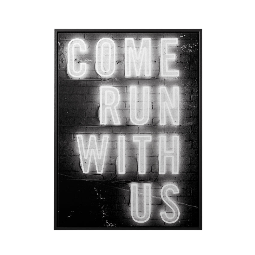 Discover Motivational Workspace Canvas Art, Come Run With Us - Modern Motivational Canvas Wall Art, COME RUN WITH US by Original Greattness™ Canvas Wall Art Print