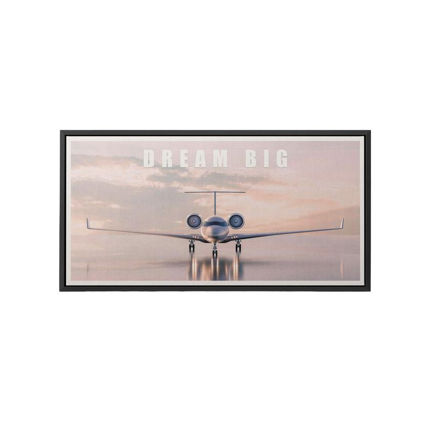 Discover Private Jet Canvas Art, Dream Big - Private Jet Motivational Canvas Art , DREAM BIG (PRIVATE JET) by Original Greattness™ Canvas Wall Art Print