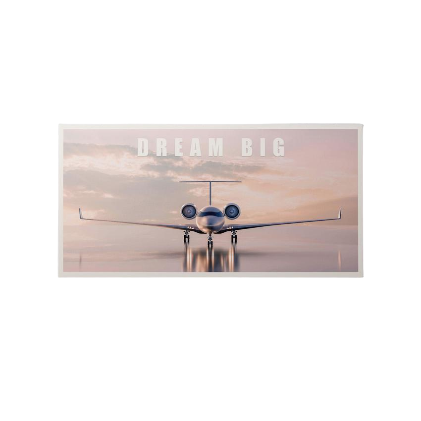 Discover Private Jet Canvas Art, Dream Big - Private Jet Motivational Canvas Art , DREAM BIG (PRIVATE JET) by Original Greattness™ Canvas Wall Art Print