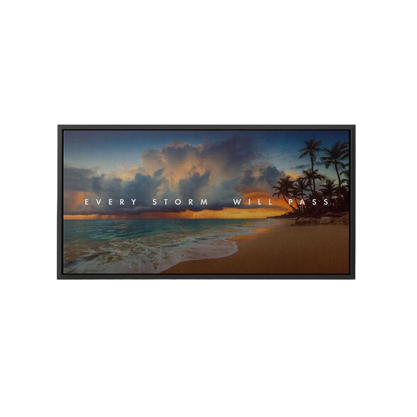 Discover Motivational Landscape Wall Art, Every Storm Will Pass - Sunset Beach Landscape Canvas Art, EVERY STORM WILL PASS II by Original Greattness™ Canvas Wall Art Print