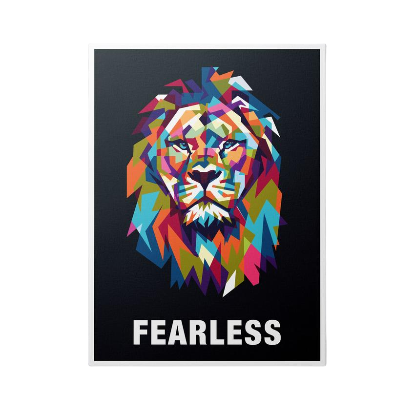 Discover Motivational Lion Canvas Art, Fearless Lion - Motivational Animal Canvas Art, FEARLESS LION by Original Greattness™ Canvas Wall Art Print