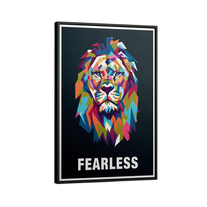 Discover Motivational Lion Canvas Art, Fearless Lion - Motivational Animal Canvas Art, FEARLESS LION by Original Greattness™ Canvas Wall Art Print