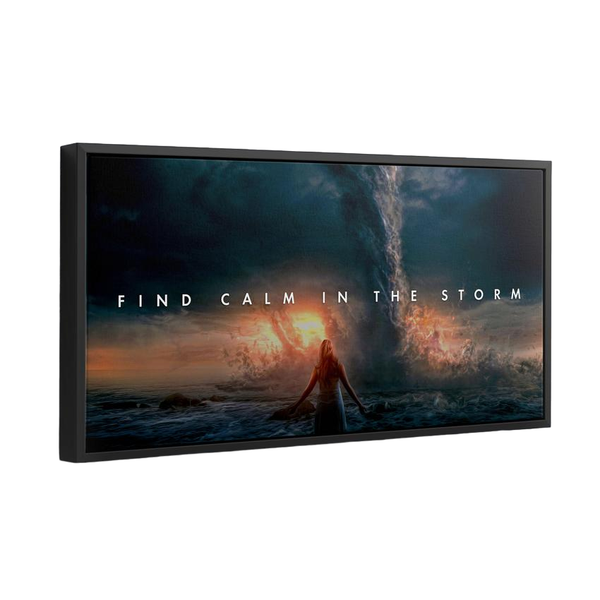 Discover Landscape Storm Canvas Art, Find Calm in the Storm - Landscape, Motivational Canvas Art , FIND CALM IN THE STORM by Original Greattness™ Canvas Wall Art Print