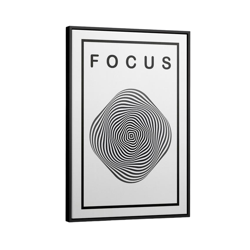 Discover Motivational Canvas Art, Focus (Black Edition) Optical Ilusion Canvas Art, FOCUS (BLACK EDITION) by Original Greattness™ Canvas Wall Art Print