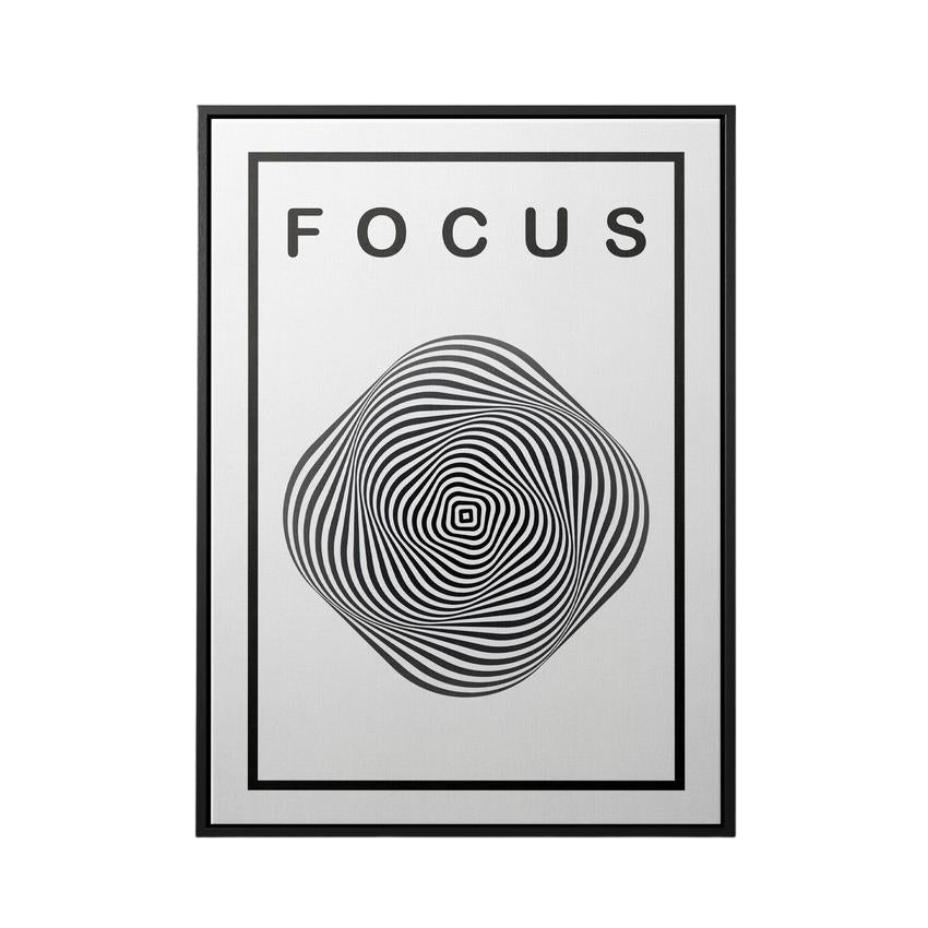 Discover Motivational Canvas Art, Focus (Black Edition) Optical Ilusion Canvas Art, FOCUS (BLACK EDITION) by Original Greattness™ Canvas Wall Art Print