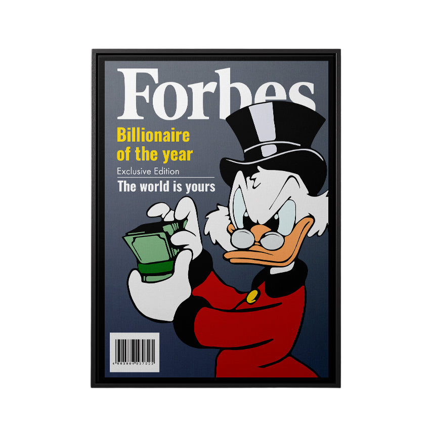 Discover Forbes Duck Canvas Art, Forbes Scrooge - Canvas Art, Donald Duck Money Wall Art, FORBES SCROOGE CANVAS by Original Greattness™ Canvas Wall Art Print