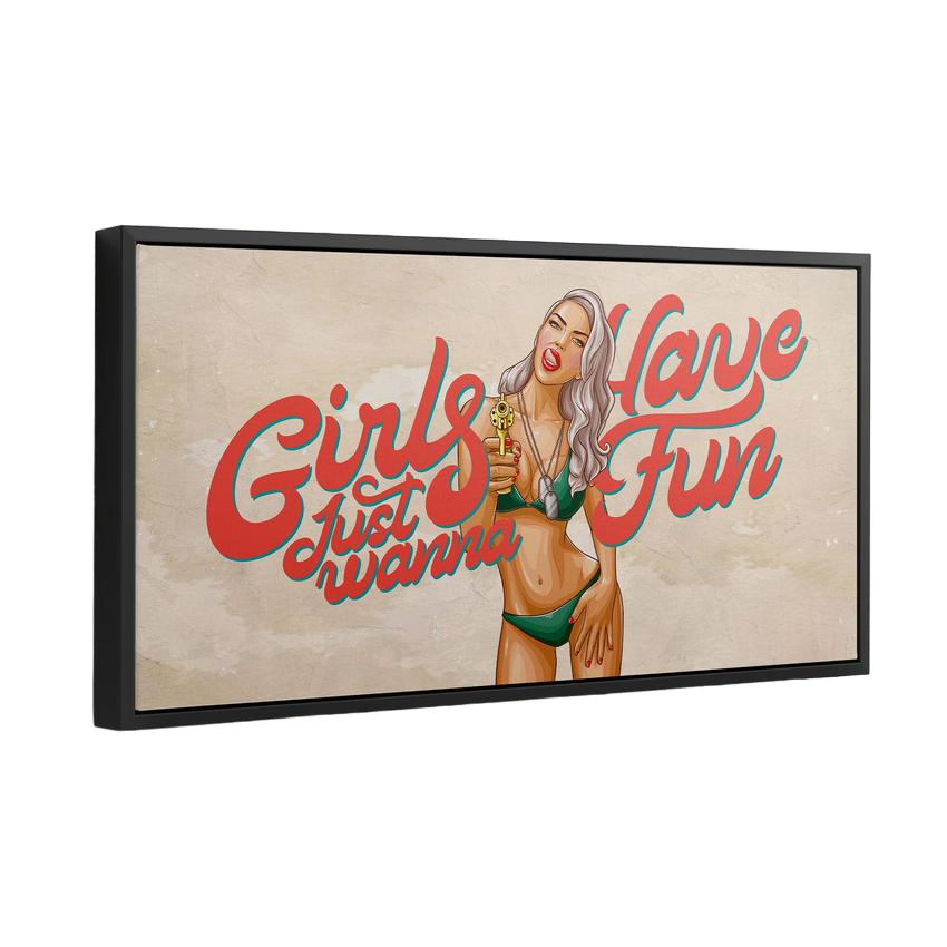 Discover Women Canvas Wall Art, Girls Have Fun, Nude Naked Women Wall Art, GIRLS HAVE FUN by Original Greattness™ Canvas Wall Art Print