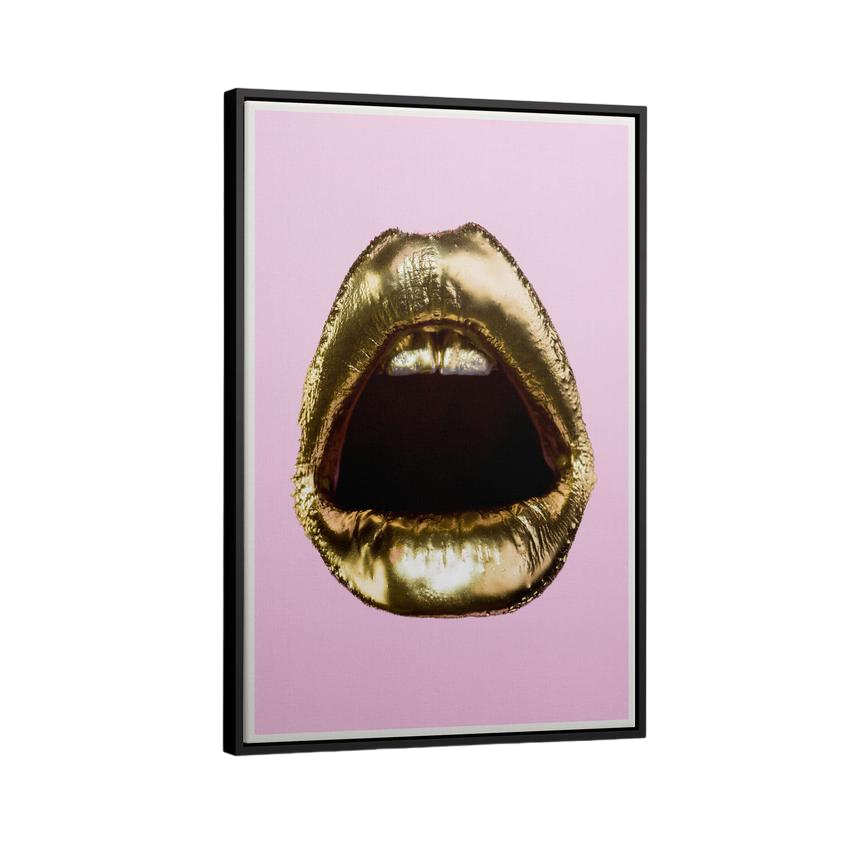 Discover Pop Lips Canvas Art, Gold Lips Canvas Art - Modern Pop Art Wall Art, GOLD LIPS (POP EDITION) by Original Greattness™ Canvas Wall Art Print