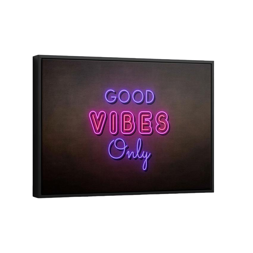 Discover Motivational Canvas Art, Neon Night Light Canvas Wall Art, Good Vibes Only , GOOD VIBES ONLY CANVAS by Original Greattness™ Canvas Wall Art Print