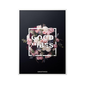 Discover Motivational Canvas Art, Good Vibes (Rose Edition) Canvas Art | Artwork for Gym or Office, GOOD VIBES (ROSE EDITION) by Original Greattness™ Canvas Wall Art Print