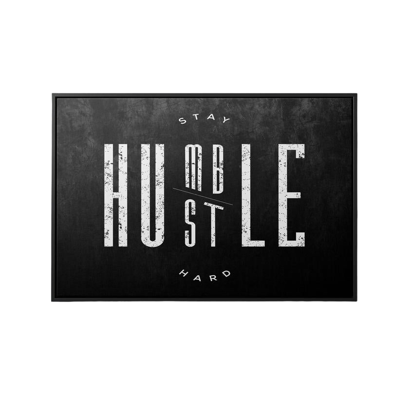 Discover Motivational Workspace Wall Art, Humble Hustle Quote Motivational Canvas Art, HUMBLE HUSTLE by Original Greattness™ Canvas Wall Art Print