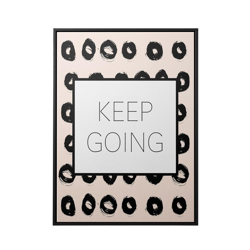 Discover Inspirational Workspace Canvas Art, Keep Going Motivational Canvas Print Poster Wall Art Decor, KEEP GOING (ROSE EDITION) by Original Greattness™ Canvas Wall Art Print