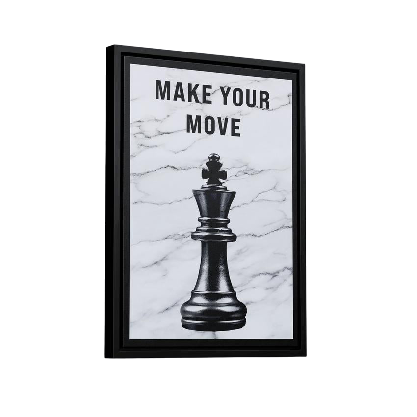 Discover Game Room Chess Canvas Art, Motivational Chess Room Canvas Wall Art, MAKE YOUR MOVE by Original Greattness™ Canvas Wall Art Print