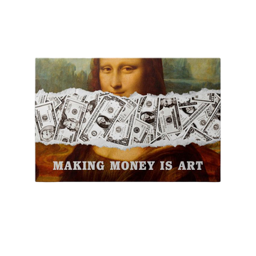 Discover Shop Mona Lisa Money Wall Art, Mona Lisa Money Dollar Wall Art, Success Canvas, MAKING MONEY IS ART by Original Greattness™ Canvas Wall Art Print