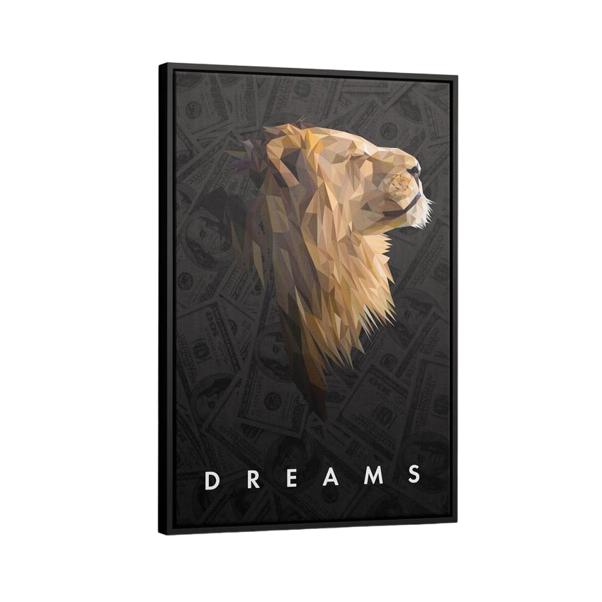 Discover Greattness Original, Money Dreams, Money Wall Art Success Artwork, MONEY DREAMS by Original Greattness™ Canvas Wall Art Print