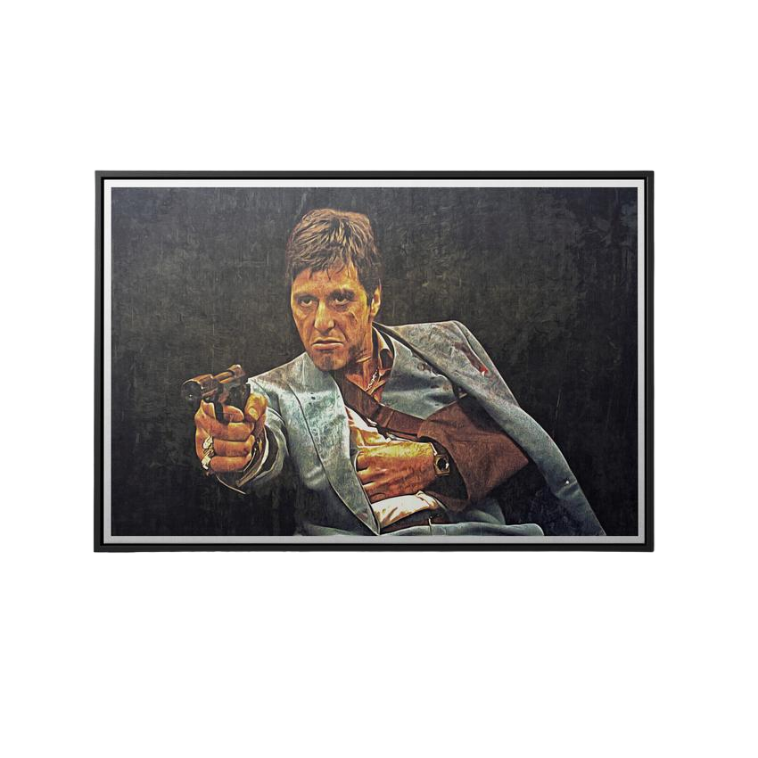 Discover Tony Montana Canvas Wall Art, Montagun Scarface Iconic Canvas Wall Art, MONTAGUN by Original Greattness™ Canvas Wall Art Print