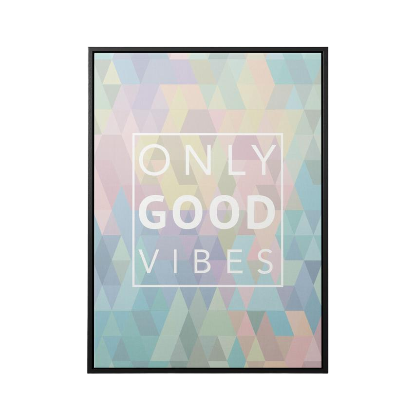 Discover Shop Good Vibes Wall Art, Only Good Vibes Pastell Colorful Quote Sign Canvas Art, ONLY GOOD VIBES (WOMEN) by Original Greattness™ Canvas Wall Art Print