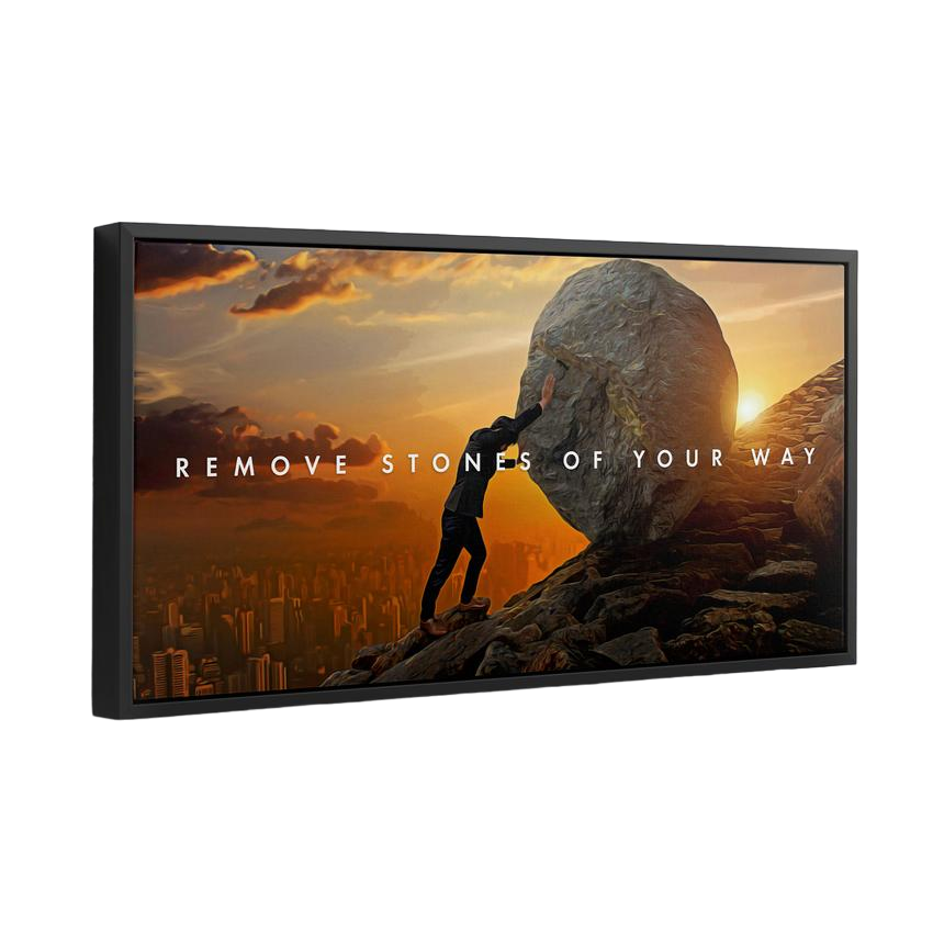 Discover Motivational Canvas Art, Remove Stones of Your Way Canvas Prints & Wall Art, REMOVE STONES by Original Greattness™ Canvas Wall Art Print