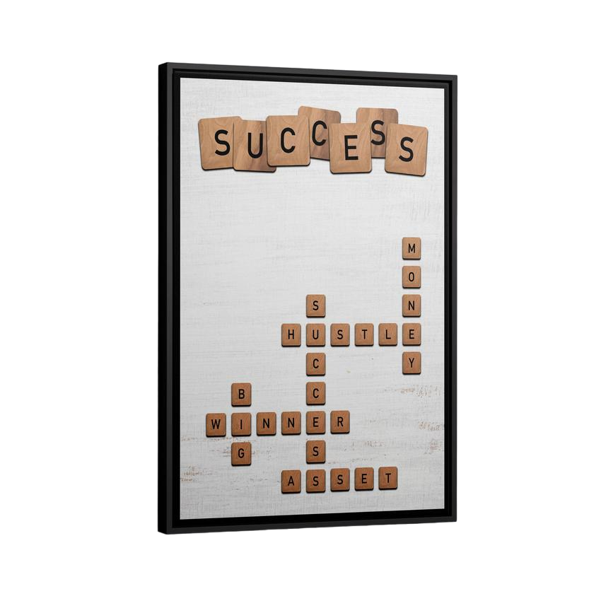 Discover Scrabble Canvas Wall Art, Success - Scrabble White Canvas Wall Art by Greattness, SUCCESS - SCRABBLE EDITION by Original Greattness™ Canvas Wall Art Print