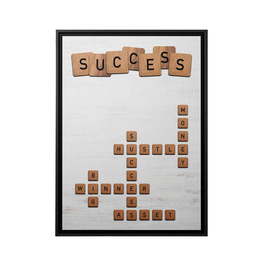 Discover Scrabble Canvas Wall Art, Success - Scrabble White Canvas Wall Art by Greattness, SUCCESS - SCRABBLE EDITION by Original Greattness™ Canvas Wall Art Print