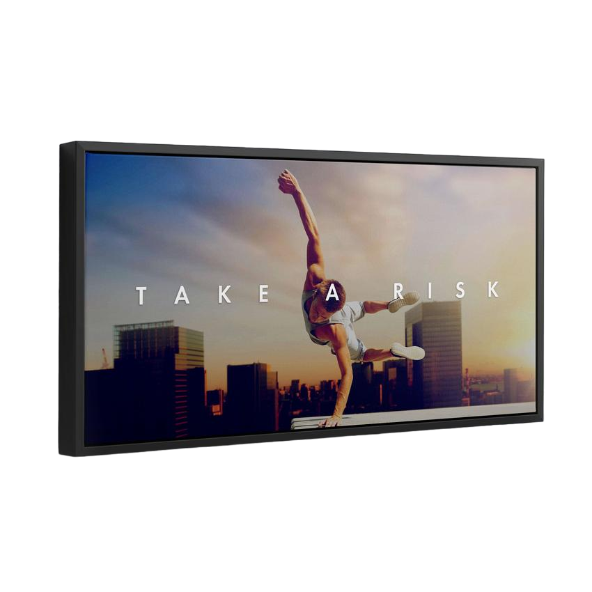 Discover Motivational Canvas Art, Take The Risk - Best Office Motivational Wall Art, TAKE THE RISK OFFICE ART by Original Greattness™ Canvas Wall Art Print