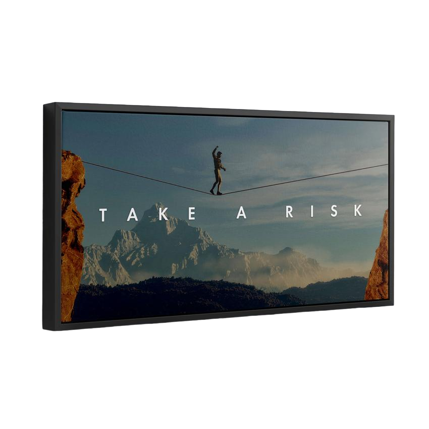 Discover Motivational Quote Wall Art, Inspirational Office Canvas Art - Take The Risk -, Take The Risk by Original Greattness™ Canvas Wall Art Print