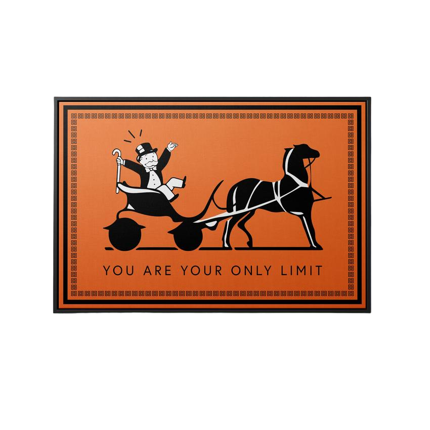 Discover Luxury Success Canvas Art, Luxury Hermes Orange Motivational Canvas Art, YOU ARE YOUR LIMIT by Original Greattness™ Canvas Wall Art Print