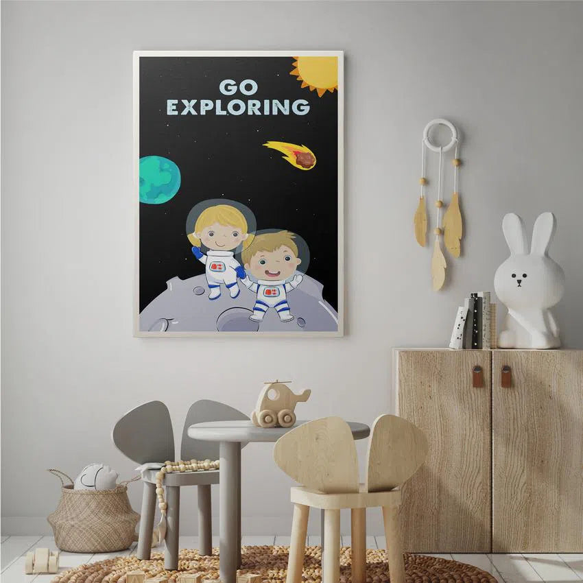 Discover Shop Kids Canvas Art, Go Exploring Kids Canvas Art | Inspirational Kids Canvas Art Prints, GO EXPLORING by Original Greattness™ Canvas Wall Art Print