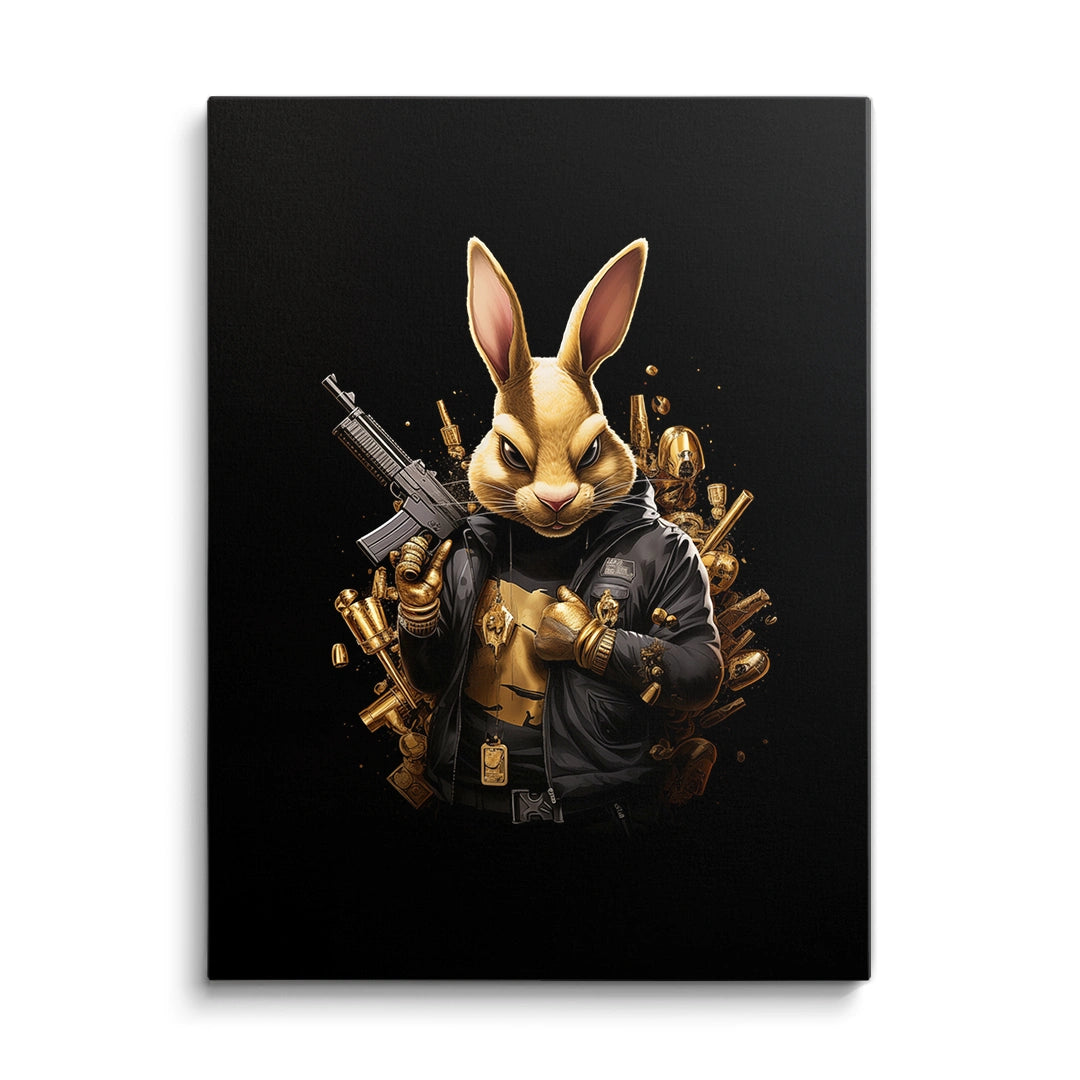 Discover Shop Gangster Canvas Art, The Rabbit Gangster Bunny Gun Canvas Art, RABBIT GANGSTER by Original Greattness™ Canvas Wall Art Print