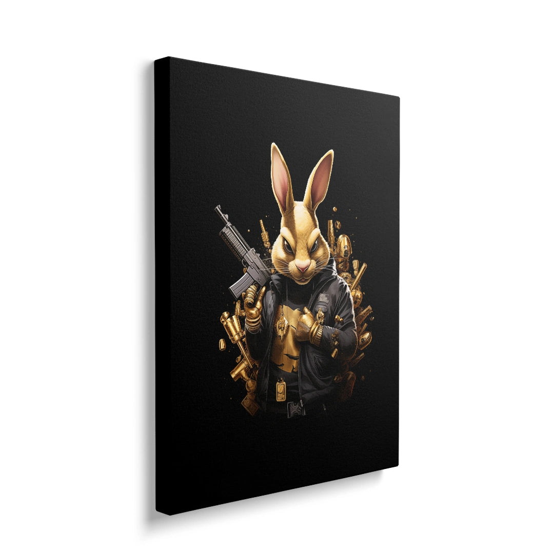 Discover Shop Gangster Canvas Art, The Rabbit Gangster Bunny Gun Canvas Art, RABBIT GANGSTER by Original Greattness™ Canvas Wall Art Print