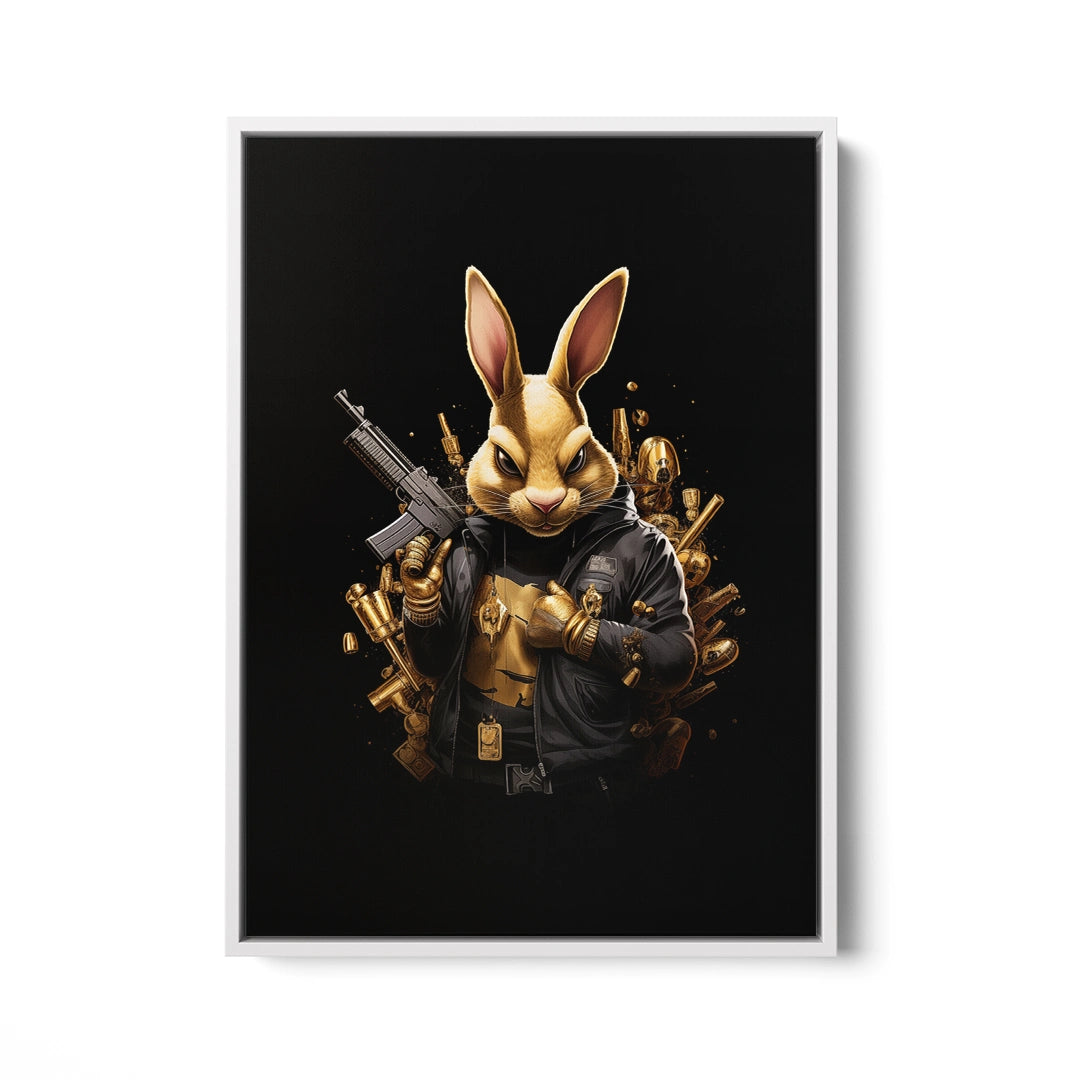 Discover Shop Gangster Canvas Art, The Rabbit Gangster Bunny Gun Canvas Art, RABBIT GANGSTER by Original Greattness™ Canvas Wall Art Print