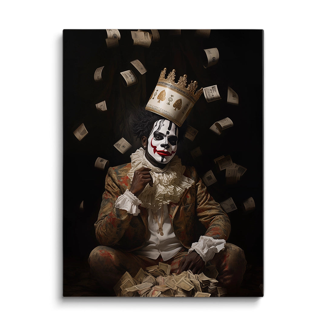 Discover Shop Joker Canvas Art, The Joker Clown Dark Knight Money Wall Art, THE JOKER CLOWN by Original Greattness™ Canvas Wall Art Print