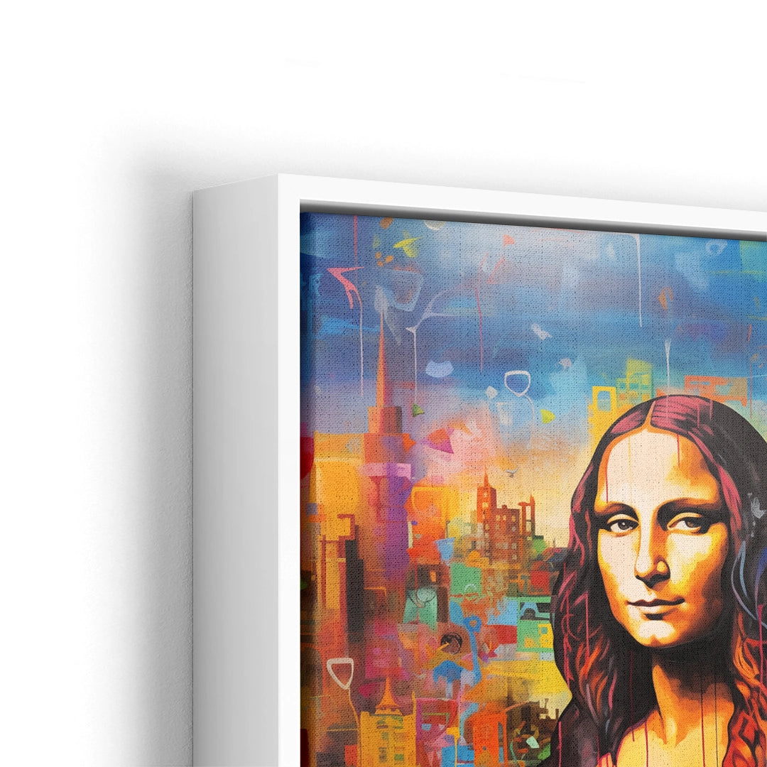 Discover Shop Mona Lisa Canvas Art, Mona Lisa daVinci City Colorful Painting Wall Art, MONA LISA CITY by Original Greattness™ Canvas Wall Art Print