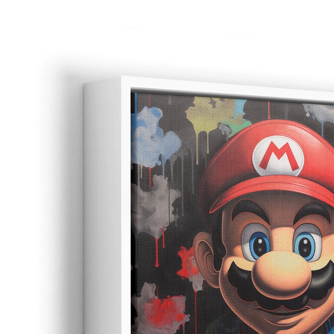 Discover Shop Super Mario Canvas Art, The Super Mario Cartoon Painting Canvas Art, THE SUPER MARIO by Original Greattness™ Canvas Wall Art Print