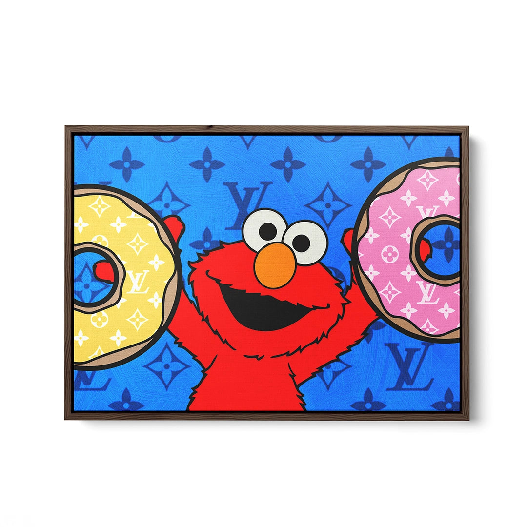 Discover Shop Elmo Canvas Art, Elmo Club Sesame Street Canvas Art, Club Elmo Donut by Original Greattness™ Canvas Wall Art Print